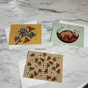 New Indigenous Artist greeting cards set of 3‎ blank inside native artists